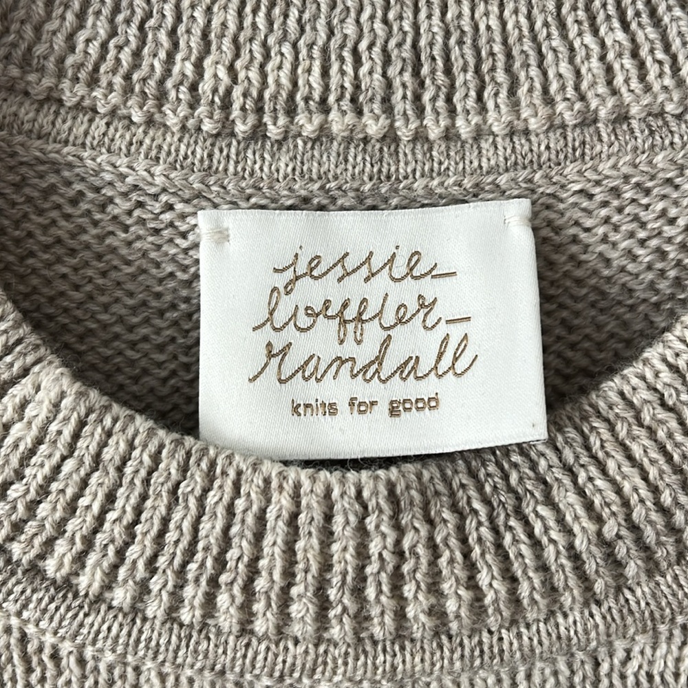 Loeffler Randall Cream Puff-Sleeve Crewneck Sweater - Picture 6 of 14